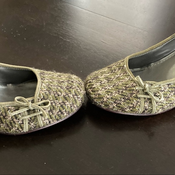 Olive tweed Steve Madden heels with suede detail - Picture 6 of 11